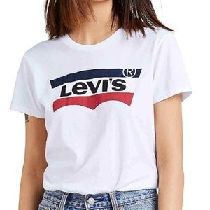 LEVI'S Perfect Tee Shirt Top Logo Crewneck Short Sleeves X-Large